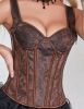 Adult Female Costumes to Hire - Corset - Brown - Straps - XXL